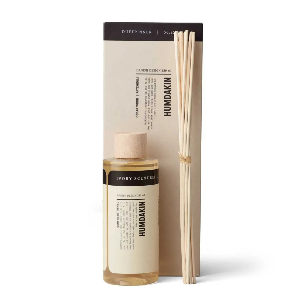 Humdakin Recharge pour bâtonnets parfumés Humdakin 250 ml Ivory