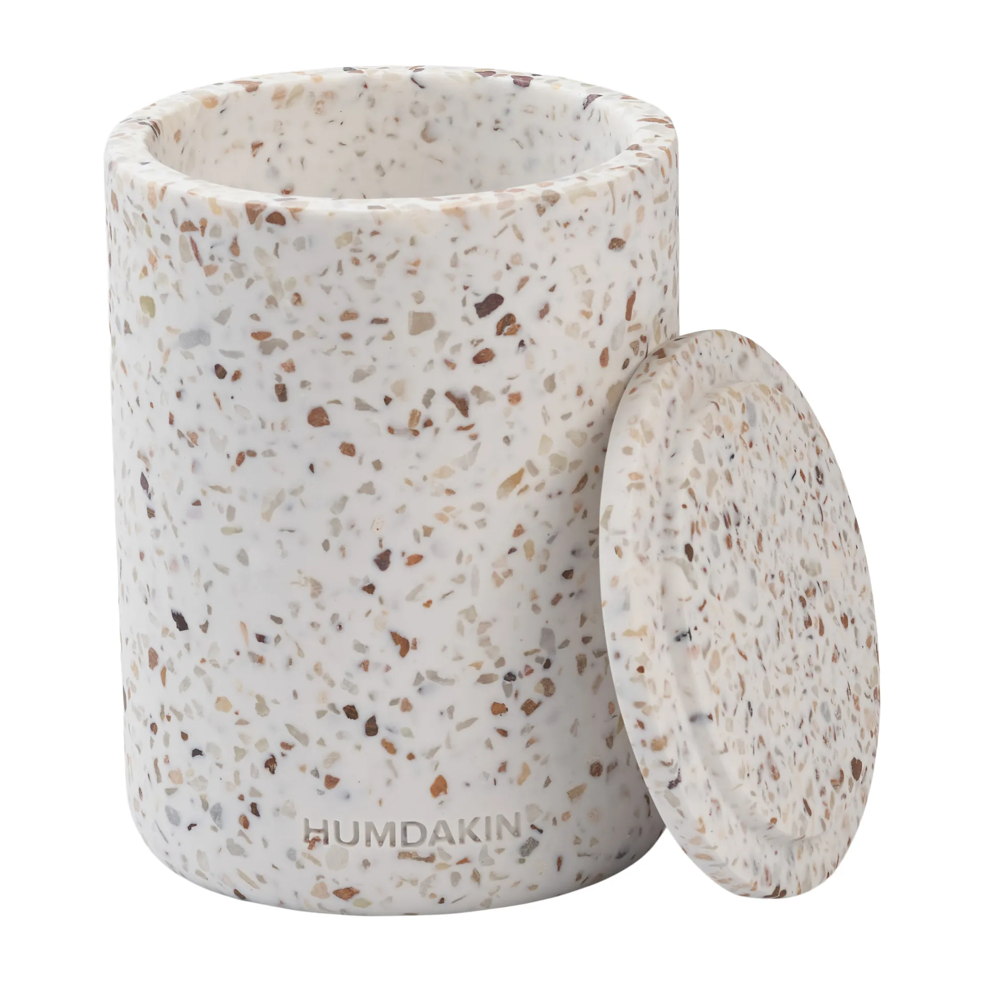 Humdakin Vase Humdakin Terrazzo avec couvercle Ø Rouge/Beige