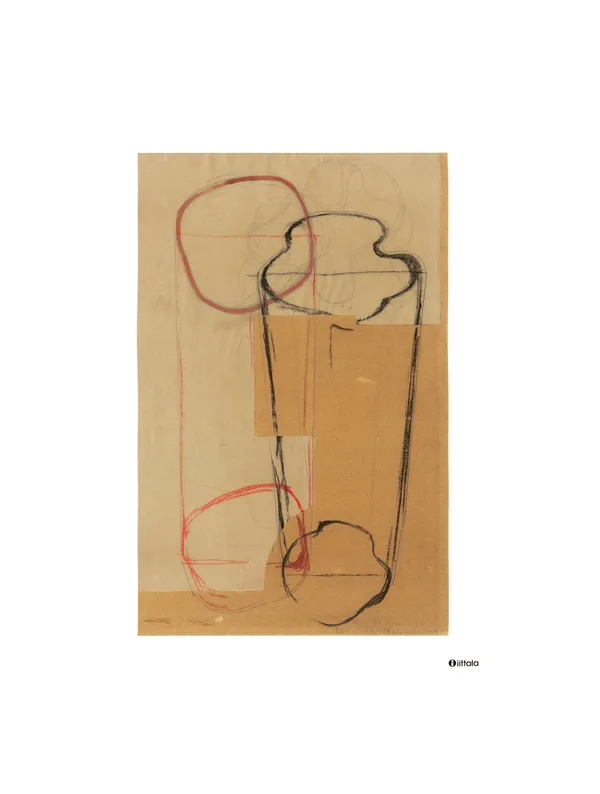 Aalto art Sketch brown poster, 50x70 cm