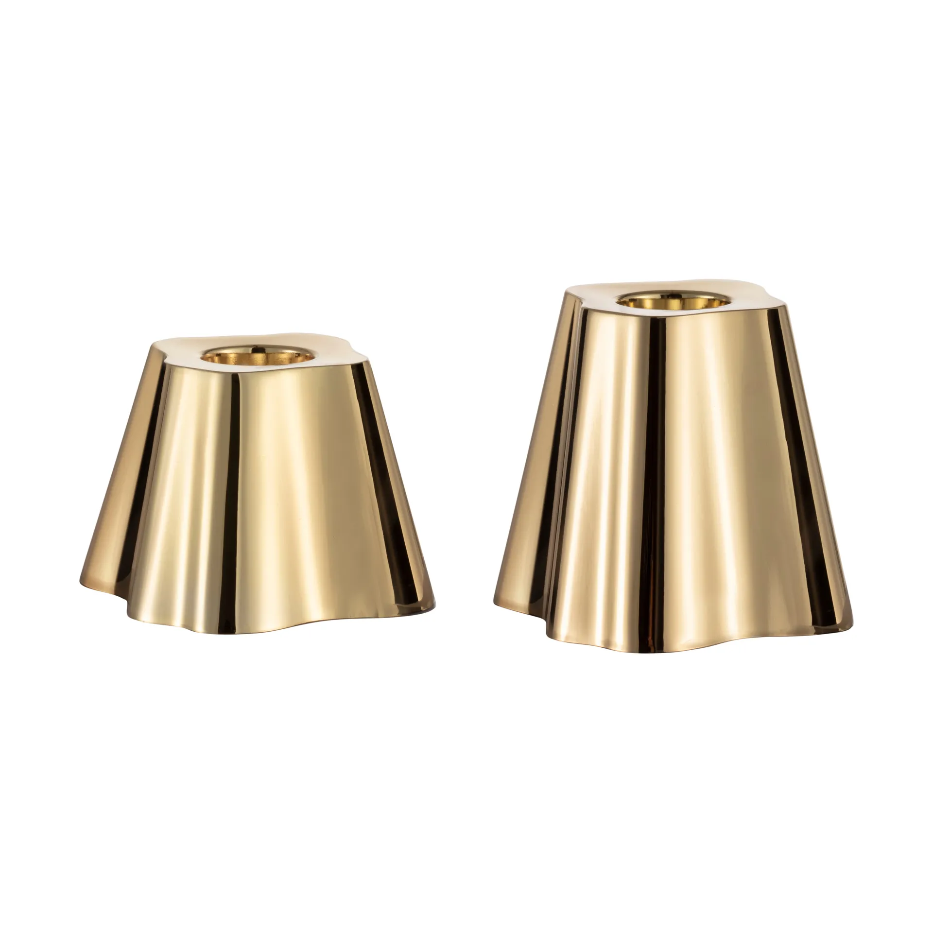 Iittala Aalto ljusstake 50 + 65 mm set om 2 M&auml;ssing