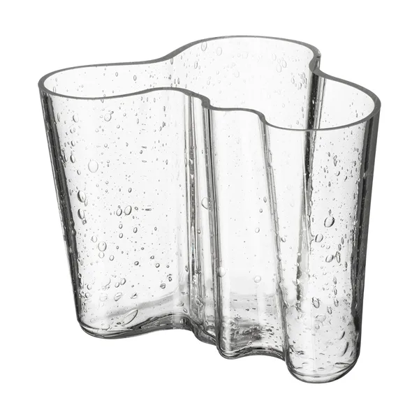 Alvar Aalto vas jubileumsutgåva 120 mm, Bubbelglas klar