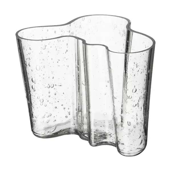 Alvar Aalto vas jubileumsutgåva 160 mm, Bubbelglas klar