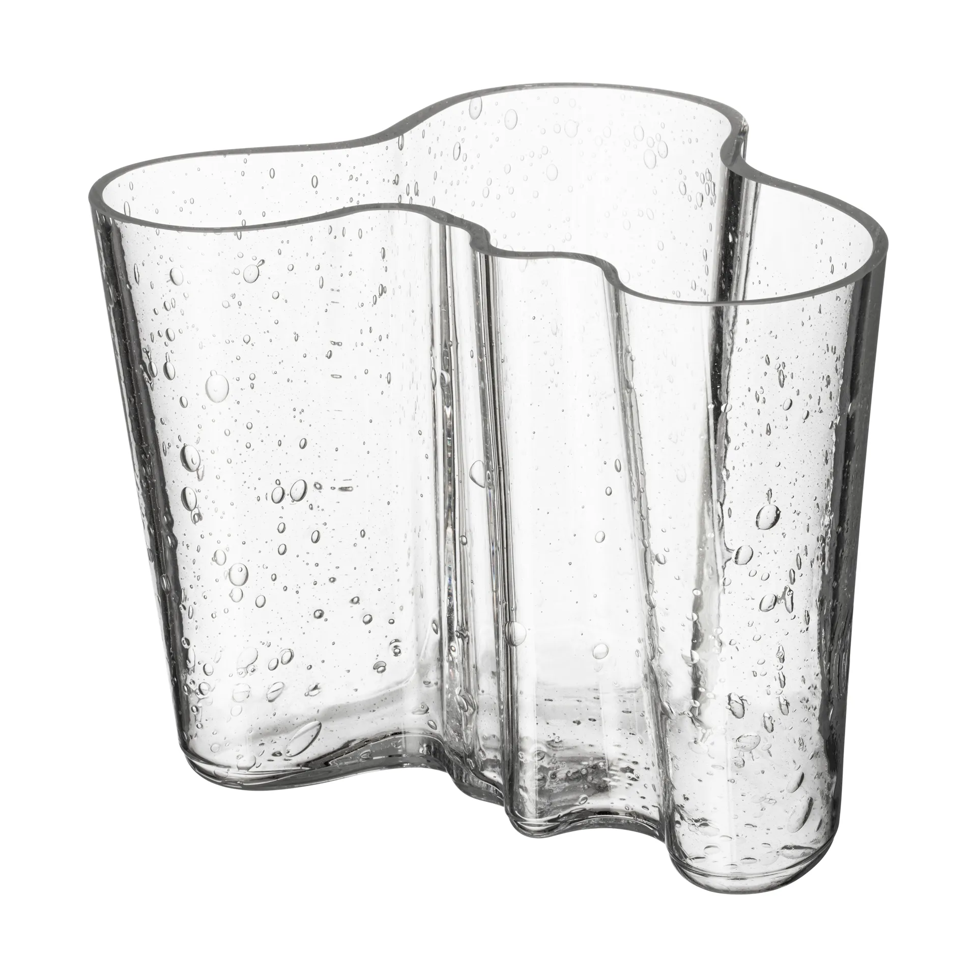 Iittala Alvar Aalto vase jubilæumsudgave 160 mm Bobleglas gennemsigtig