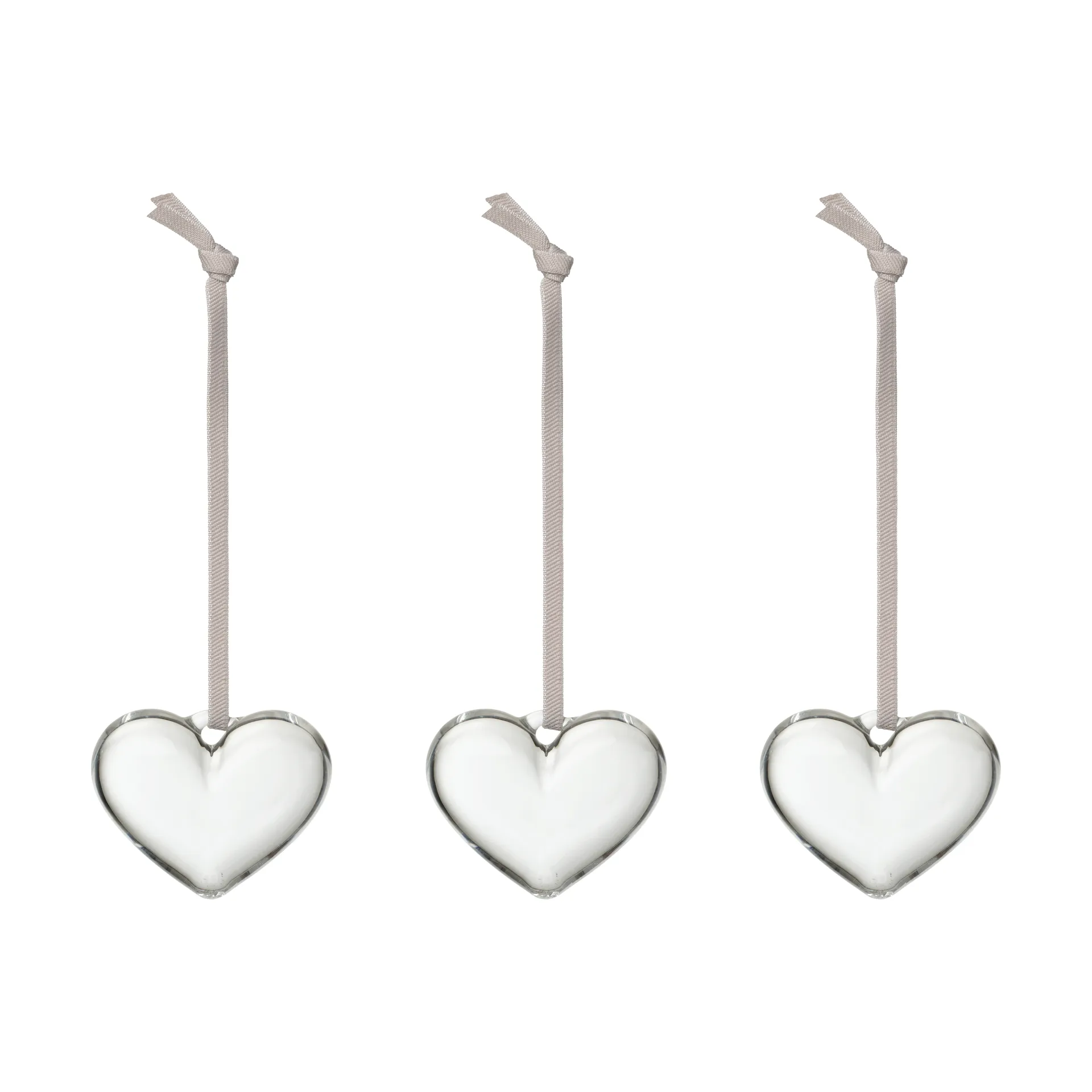 Iittala Cœur en verre Iittala Transparent, 5 cm, lot de 3