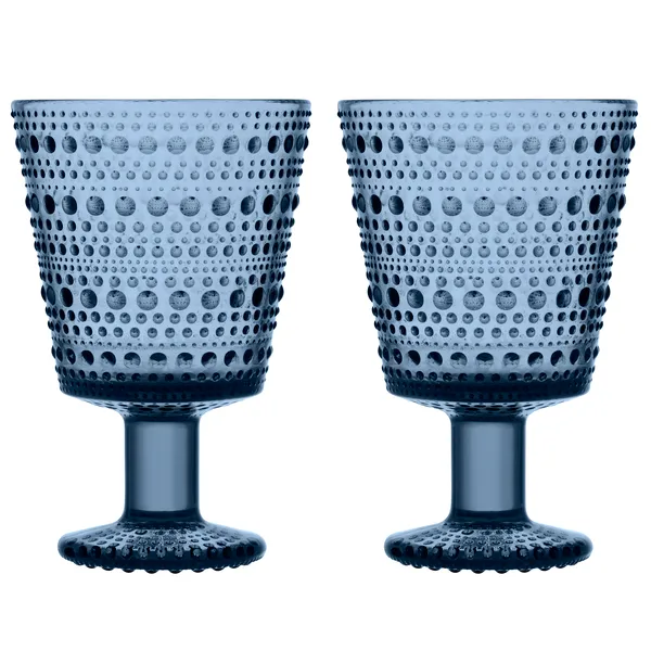 Kastehelmi dricksglas på fot 26 cl 2-pack, Regn