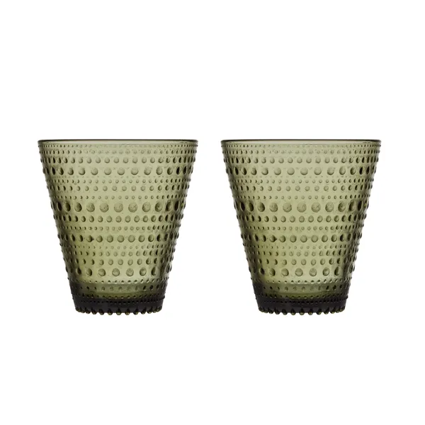 Kastehelmi glas 30 cl 2-pack, mossgrön