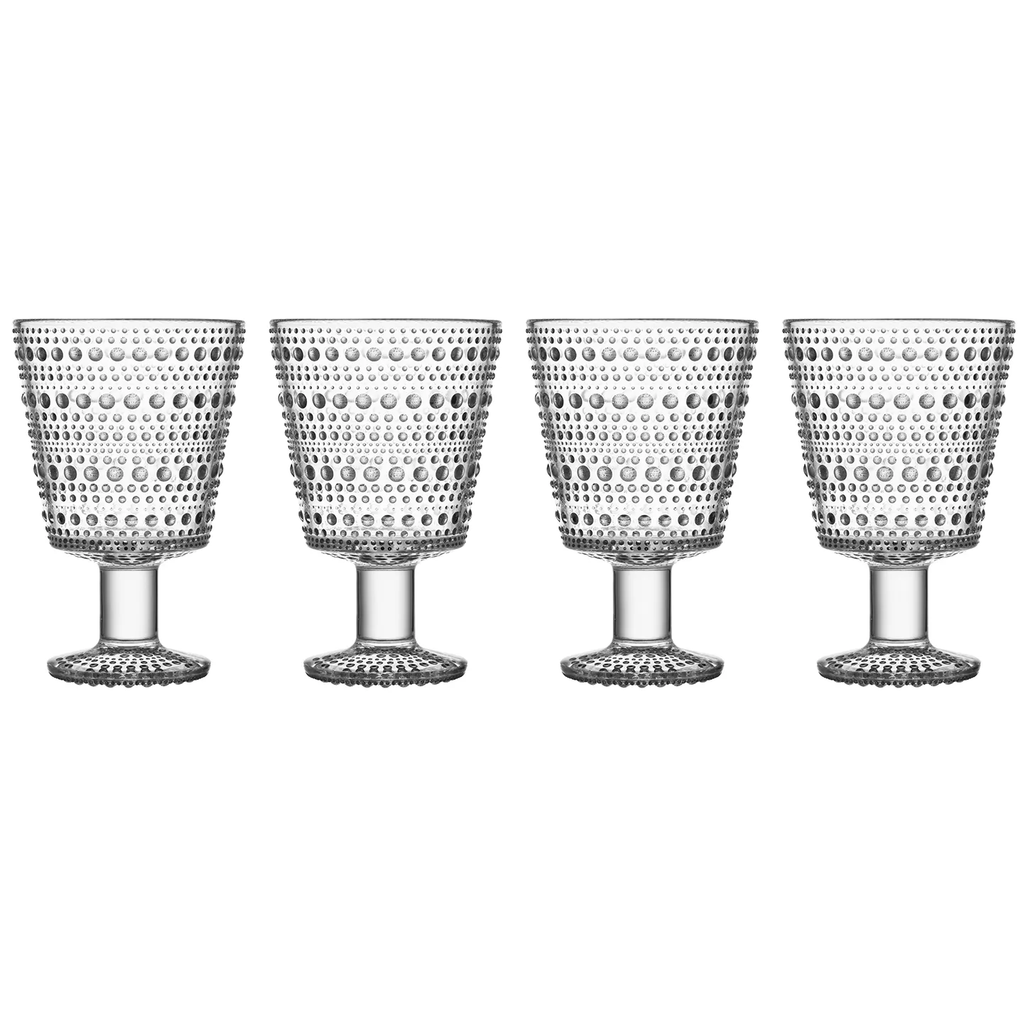 Iittala Kastehelmi glas på fod 26 cl 4-pak Klar