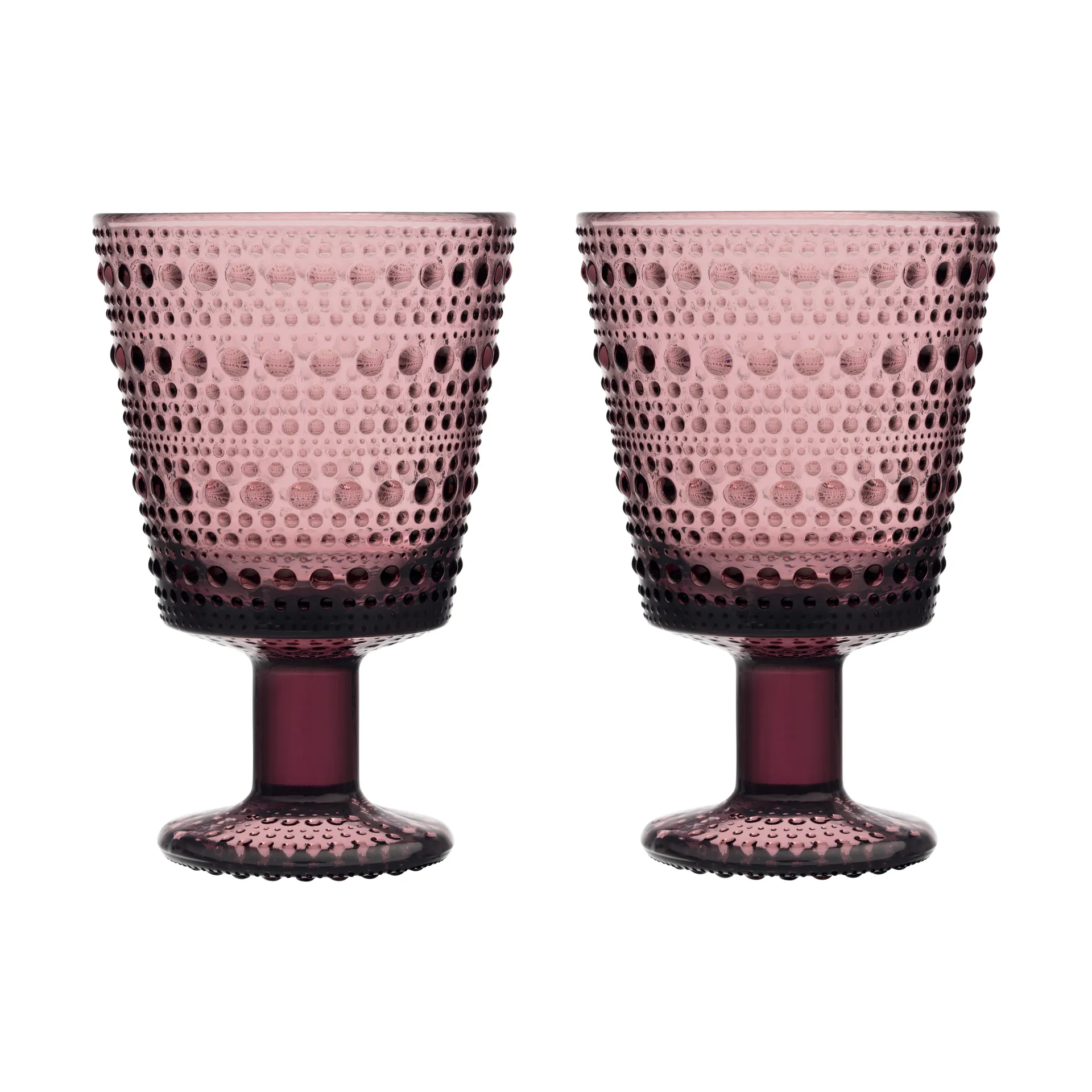 Iittala Kastehelmi glas på fod 26cl 2 stk Lyng