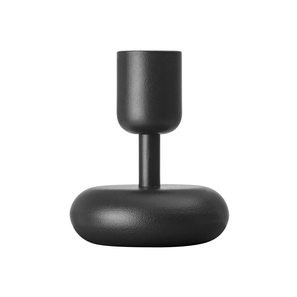 Iittala Nappula ljusstake m&ouml;rkgr&aring; liten 107 mm