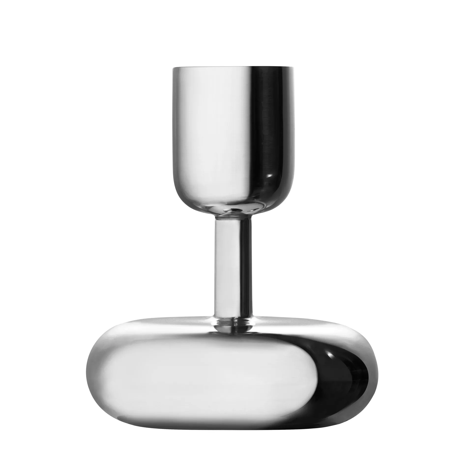 Iittala Nappula ljusstake st&aring;l liten 107 mm