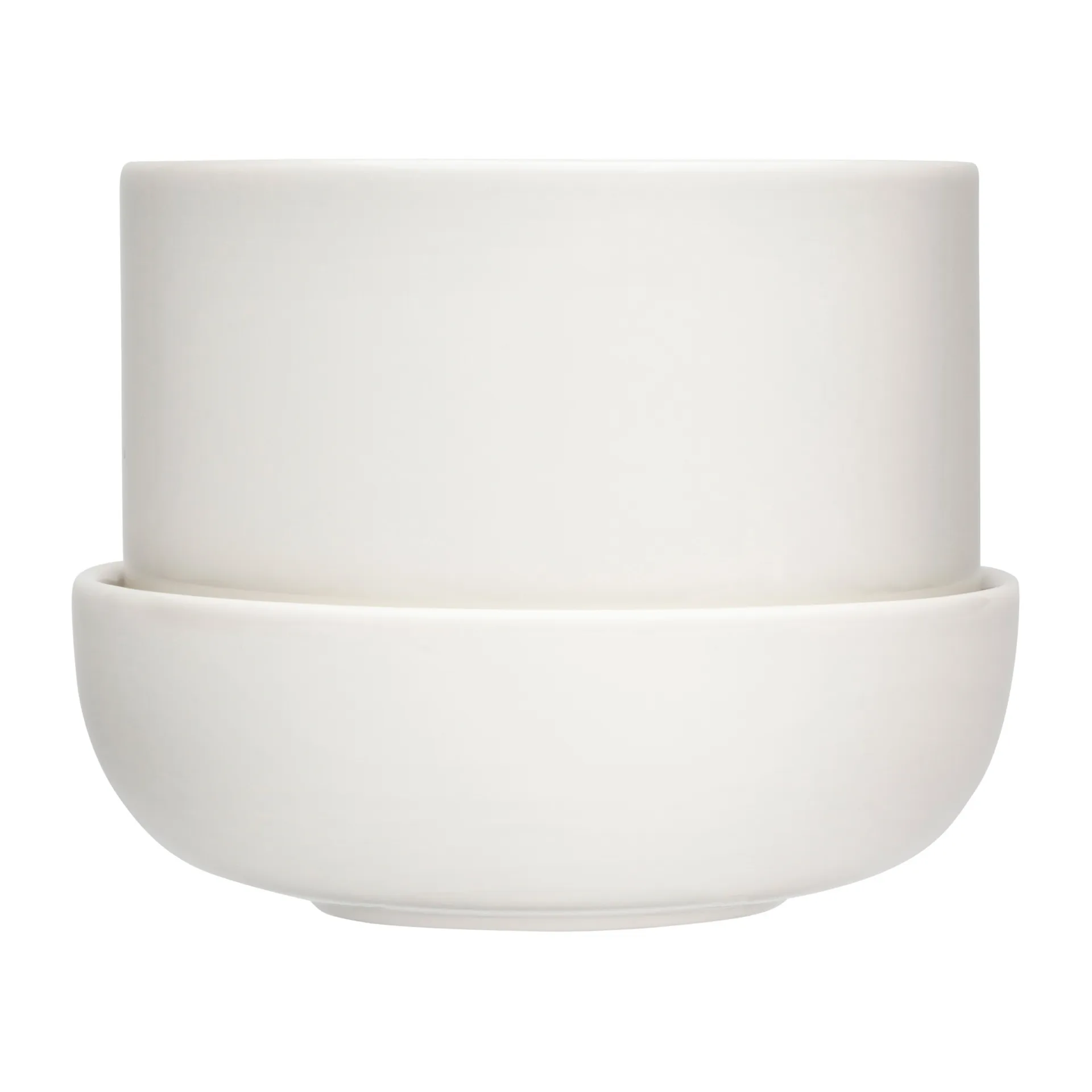 Iittala Pot avec soucoupe Nappula Ø h13 cm Blanc