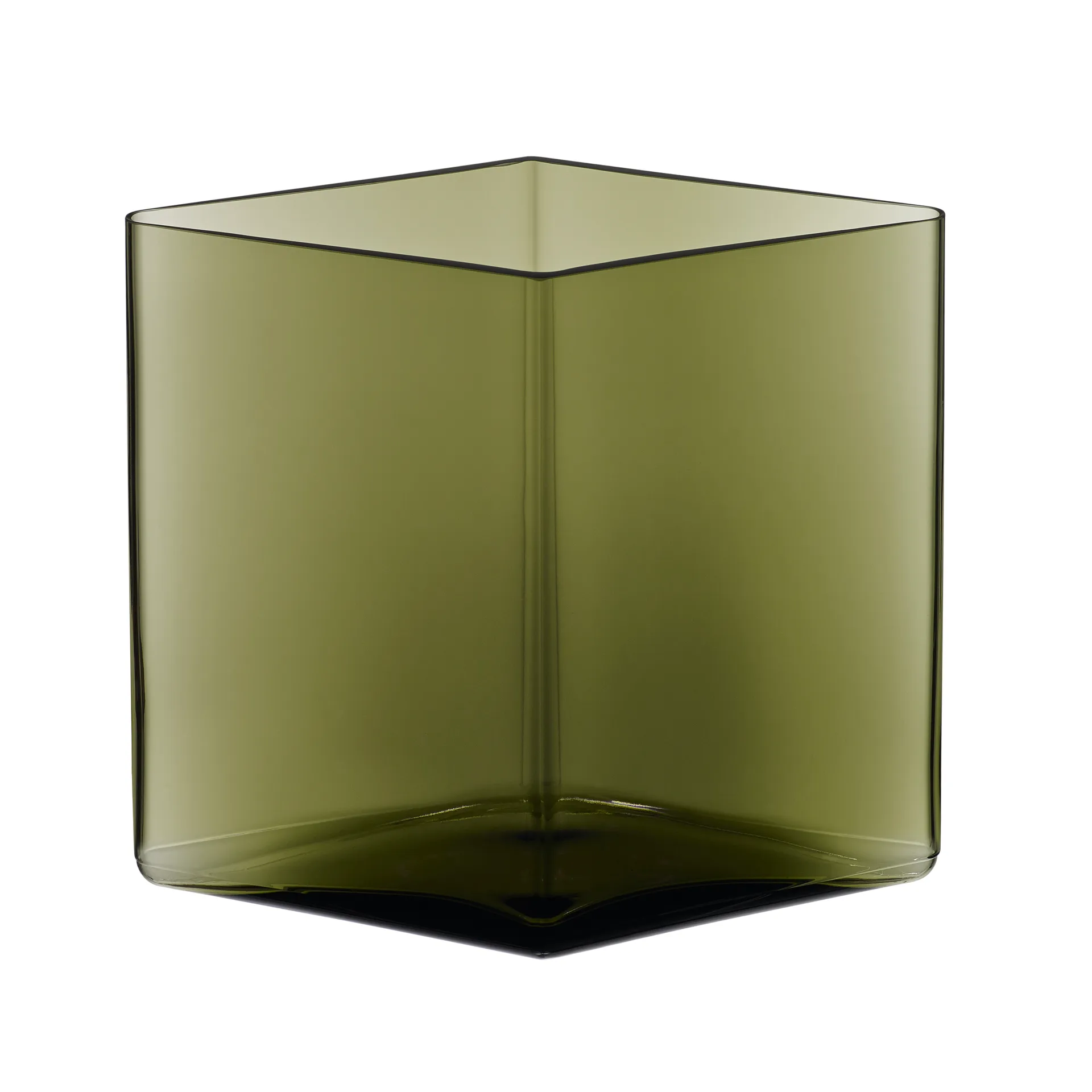 Iittala Ruutu vase 20,5x18 cm mosegr&oslash;nn
