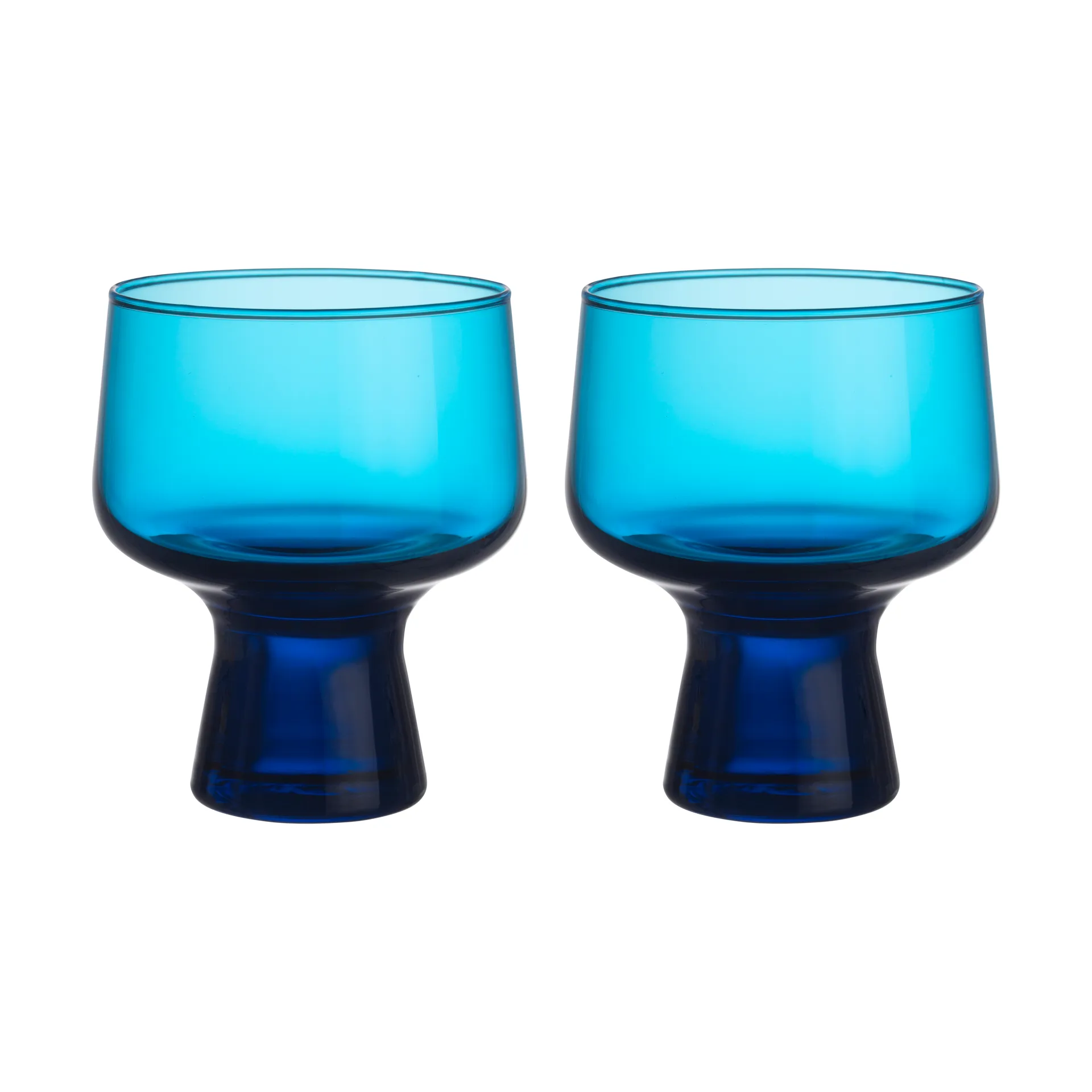 Iittala Solare glas på fod 29 cl 2-pak Elektrisk blå