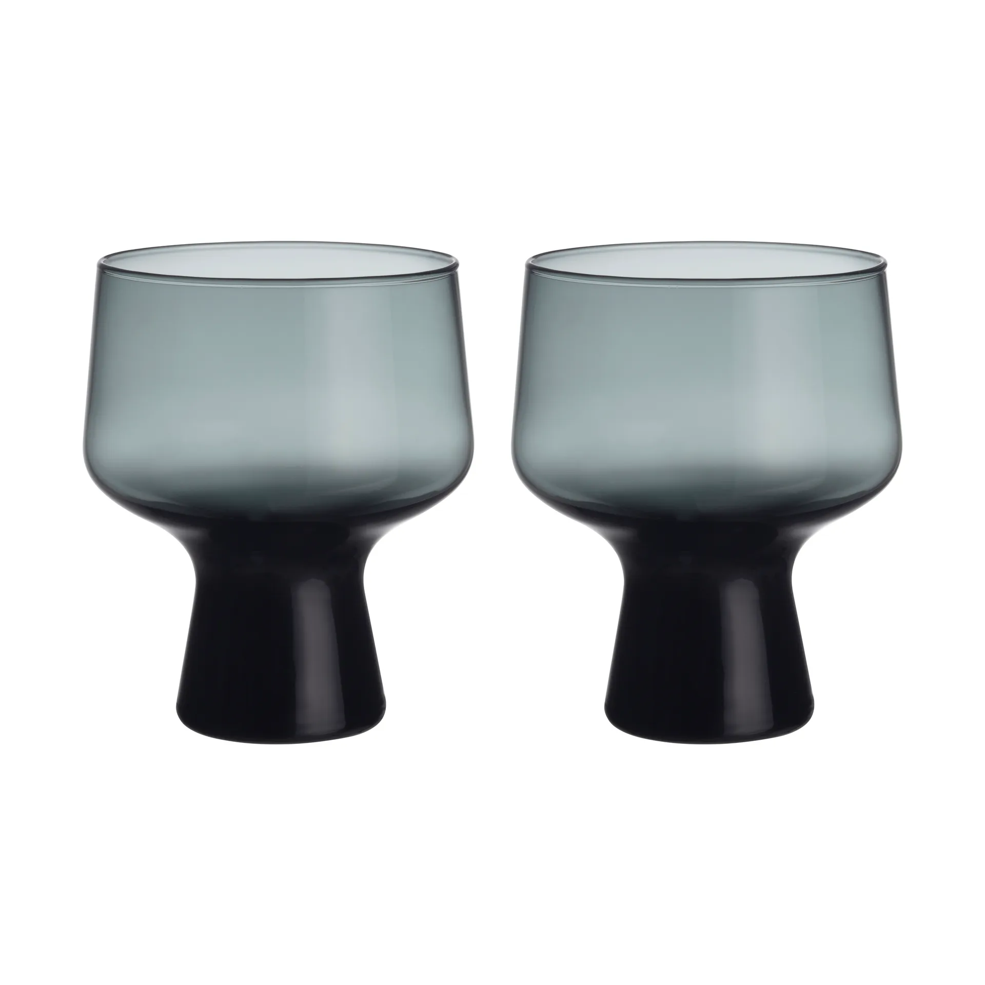 Iittala Solare glas på fod 29 cl 2-pak Stålgrå