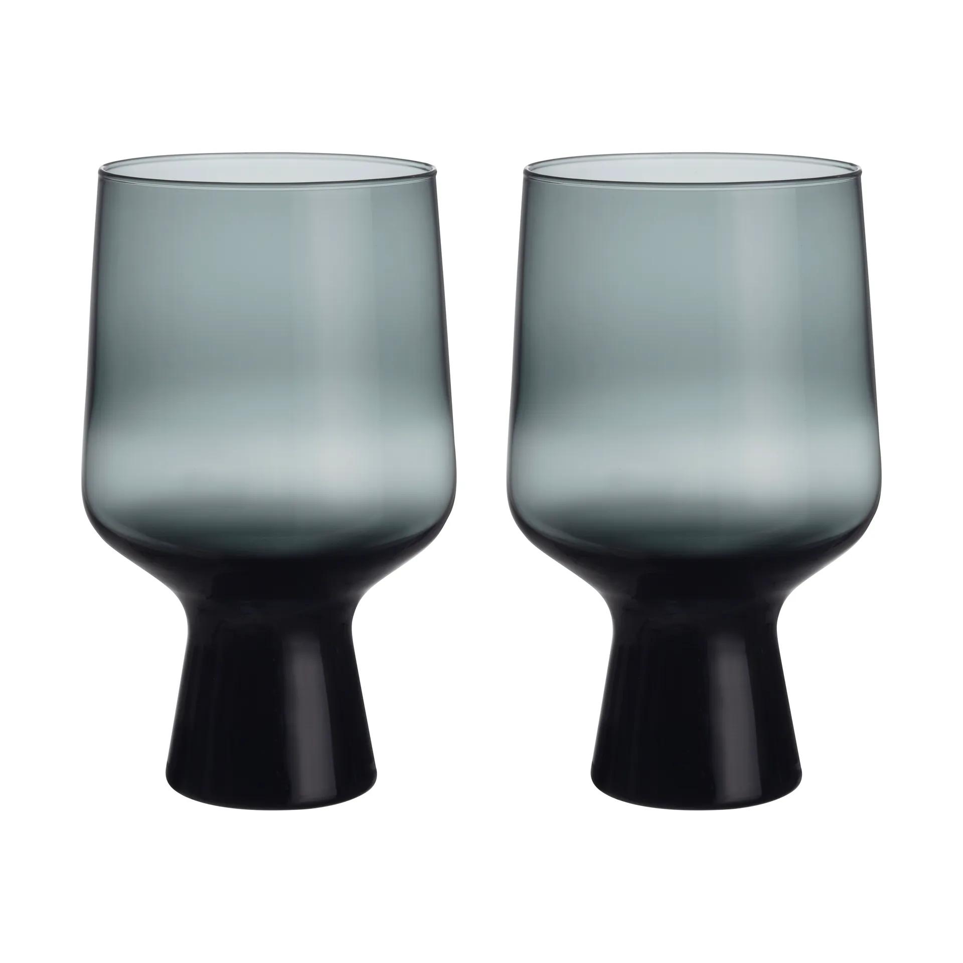 Iittala Solare glas på fod 40 cl 2-pak Stålgrå