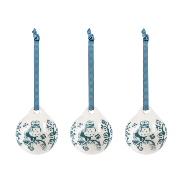 Taika dekoration, Stålblå, 5 cm, 3-pack