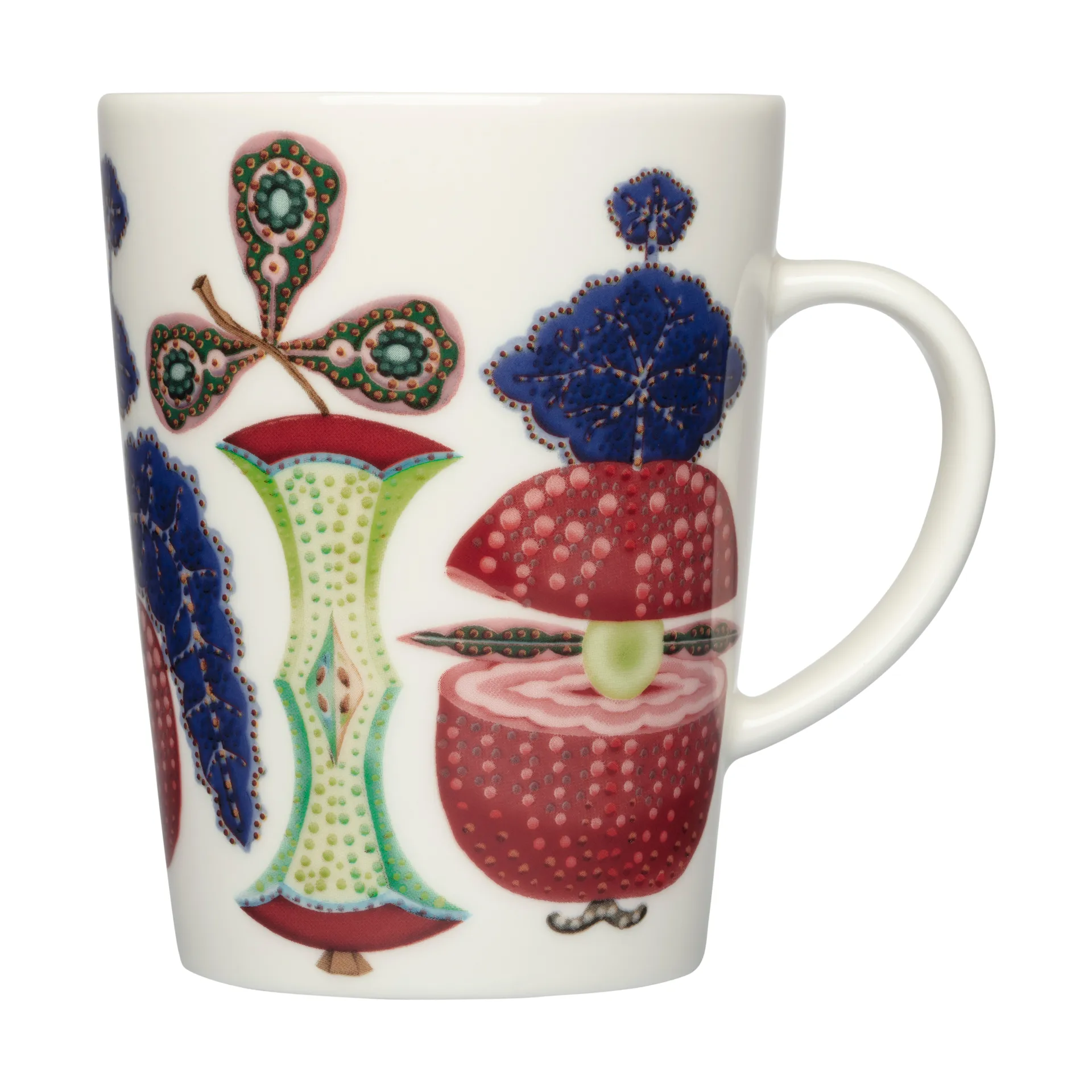 Iittala Taika Sato mugg 40 cl Vit-flerf&auml;rgad