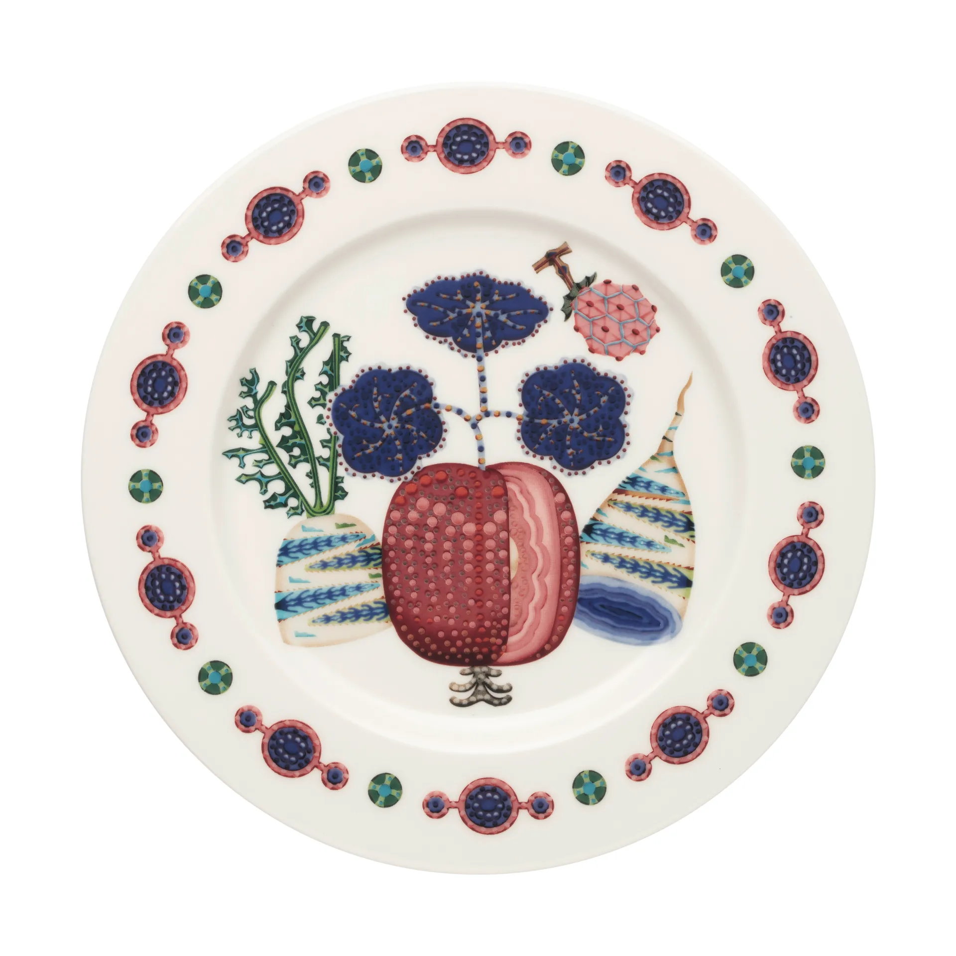 Iittala Taika Sato tallerken &Oslash;22 cm Hvit-flerfarget