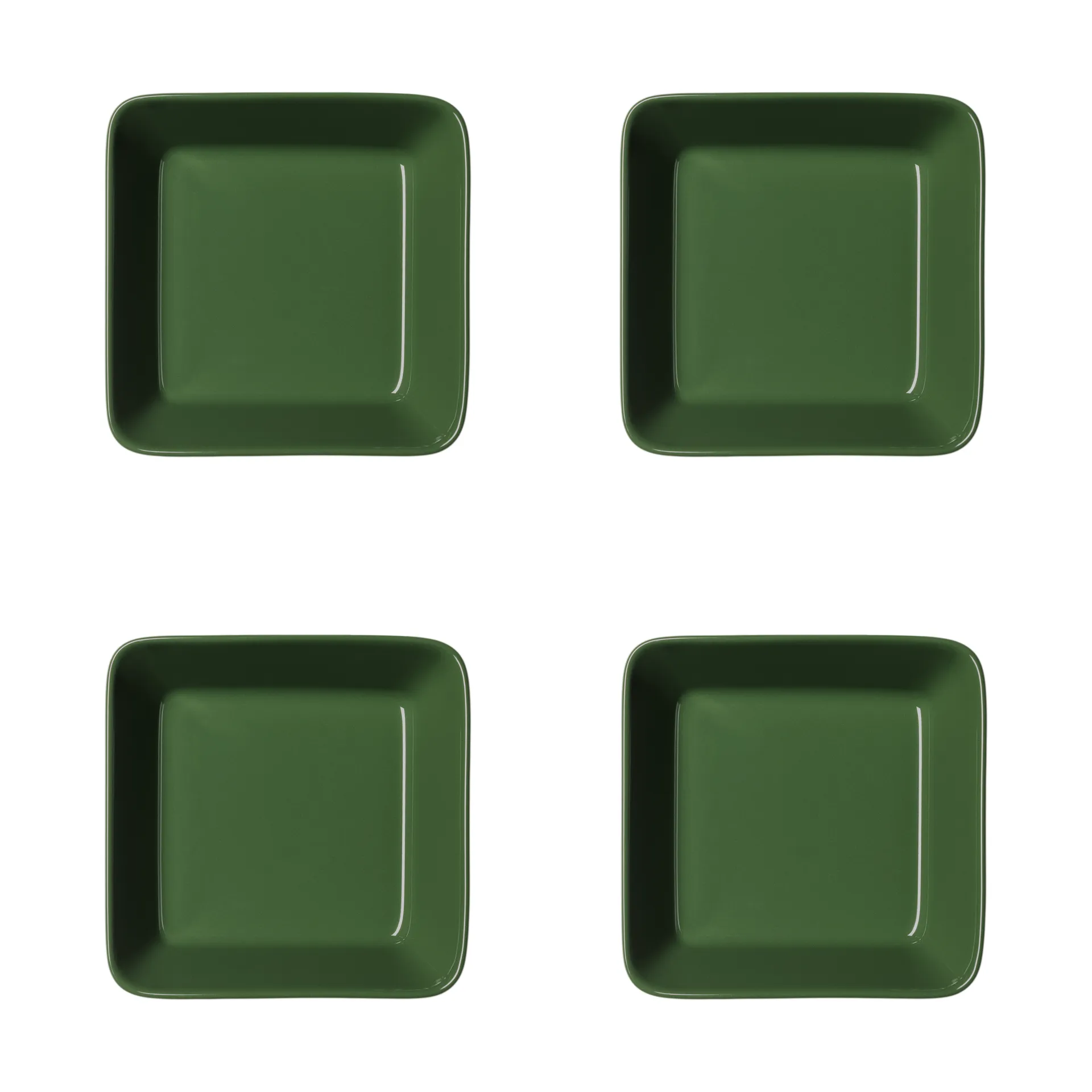 Iittala Teema tallerken firkantet Skovgrøn, 12x12 cm 4-pak