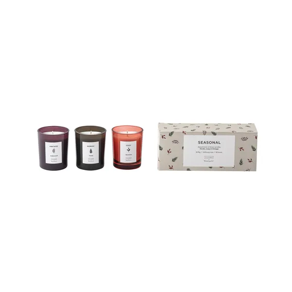 SEASONAL doftljus 3-pack, 75 g