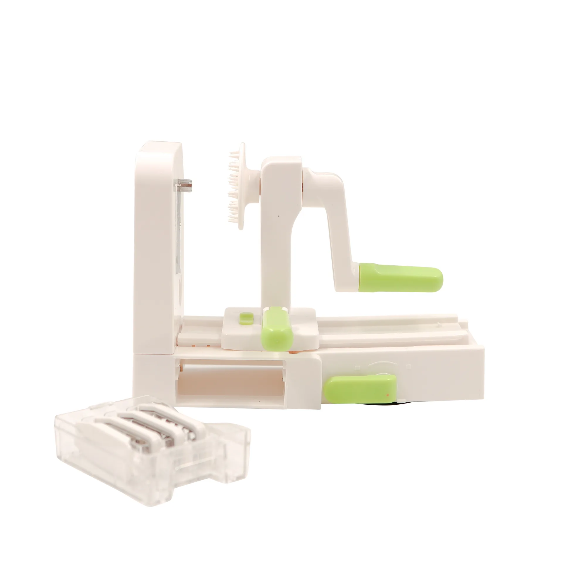 IMK InMyKitchen Spiralizer grøntsagsskræller Sammenklappelig 4 blade Hvid-grøn