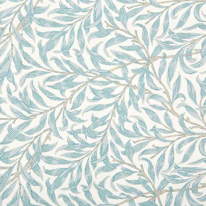 Jakobsdals Tissu Ramas Turquoise-Blanc