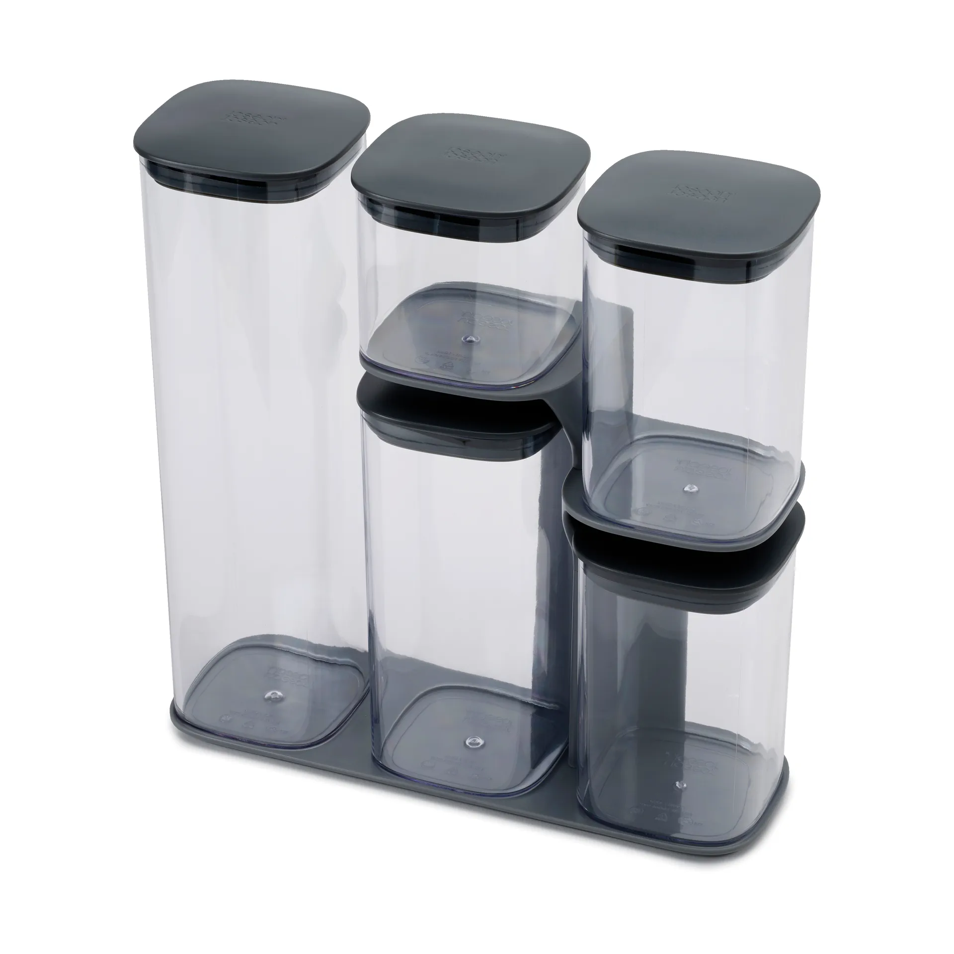 Joseph Joseph Bocal de rangement Podium, 5 pièces Gris