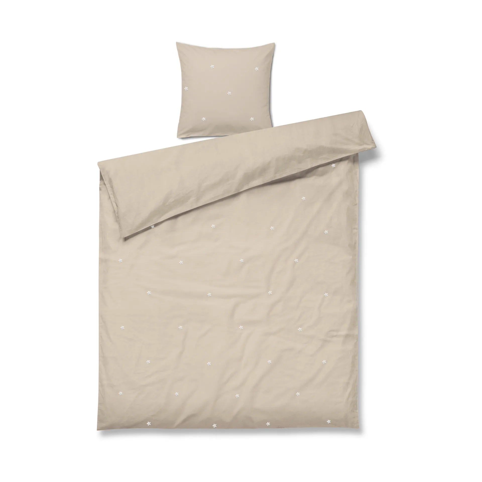 Juna Ensemble de lit Daisy cm Sable-blanc