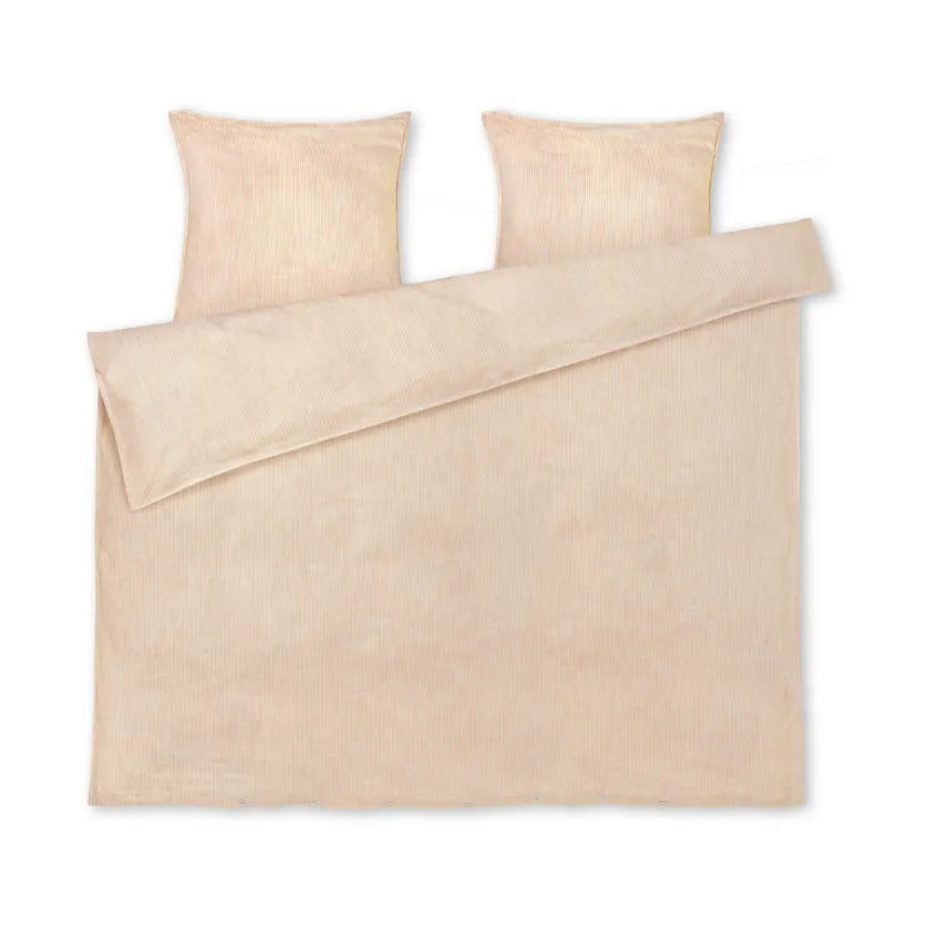 Juna Ensemble de lit Monochrome Lines cm Ocre blanc