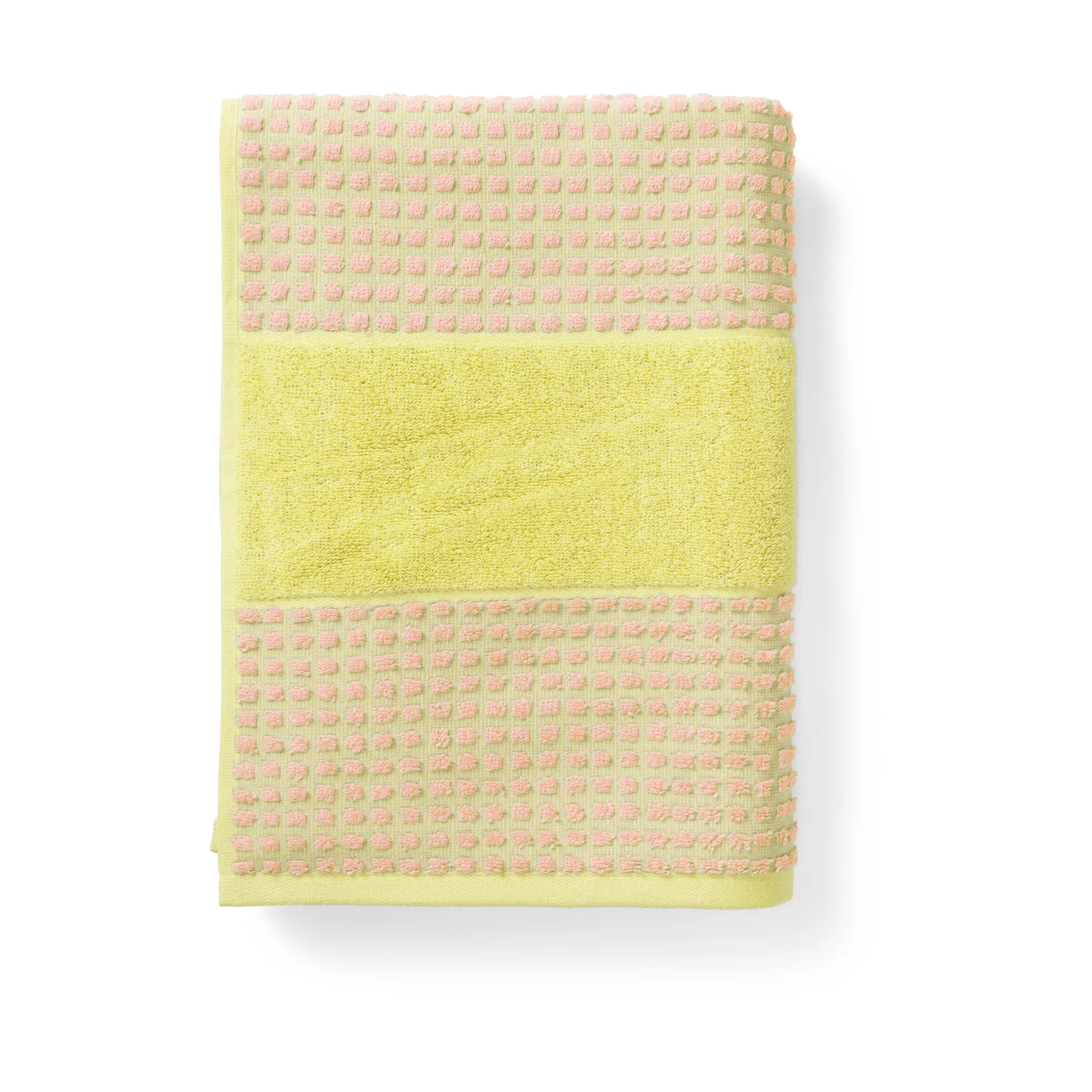 Juna Serviette Check cm Jaune-rose