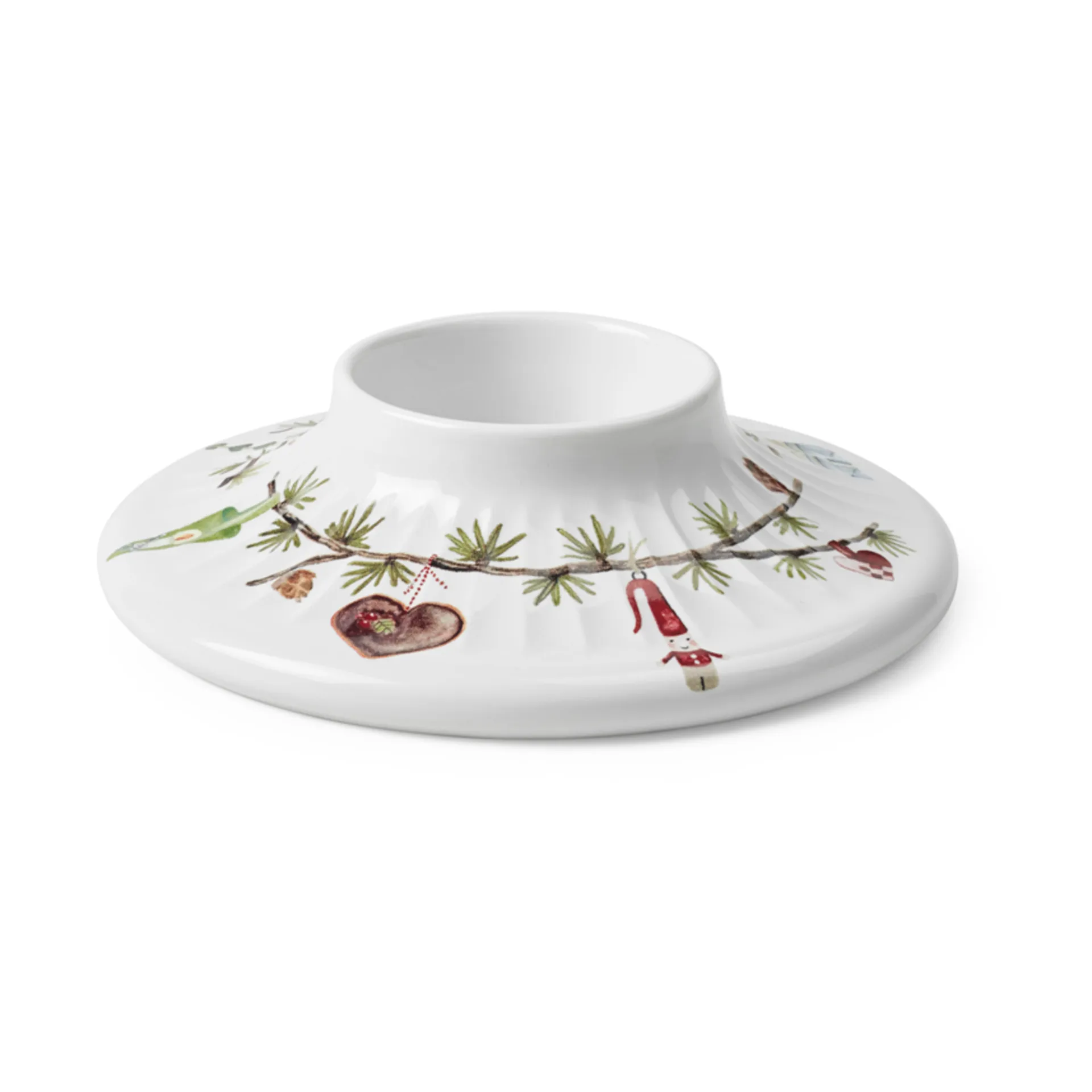 Kähler Bougeoir pour bougie bloc Hammershøi Christmas Ø Blanc