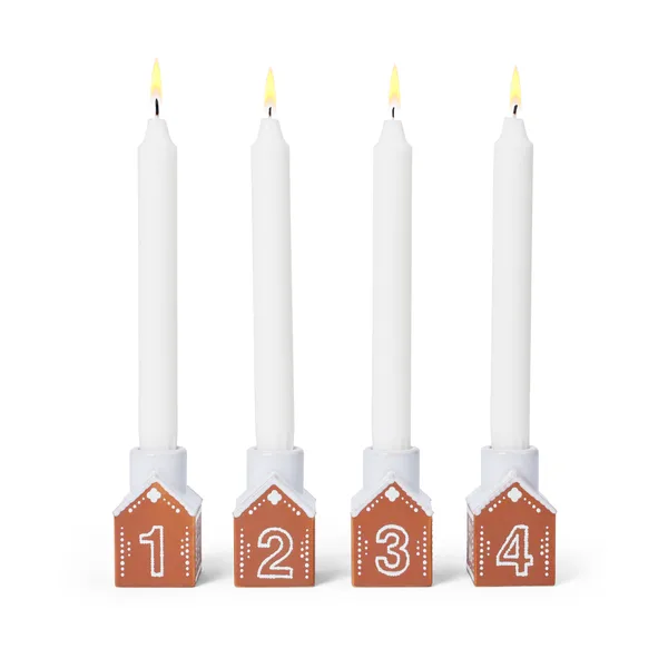 Gingerbread adventsljusstake 4 delar
