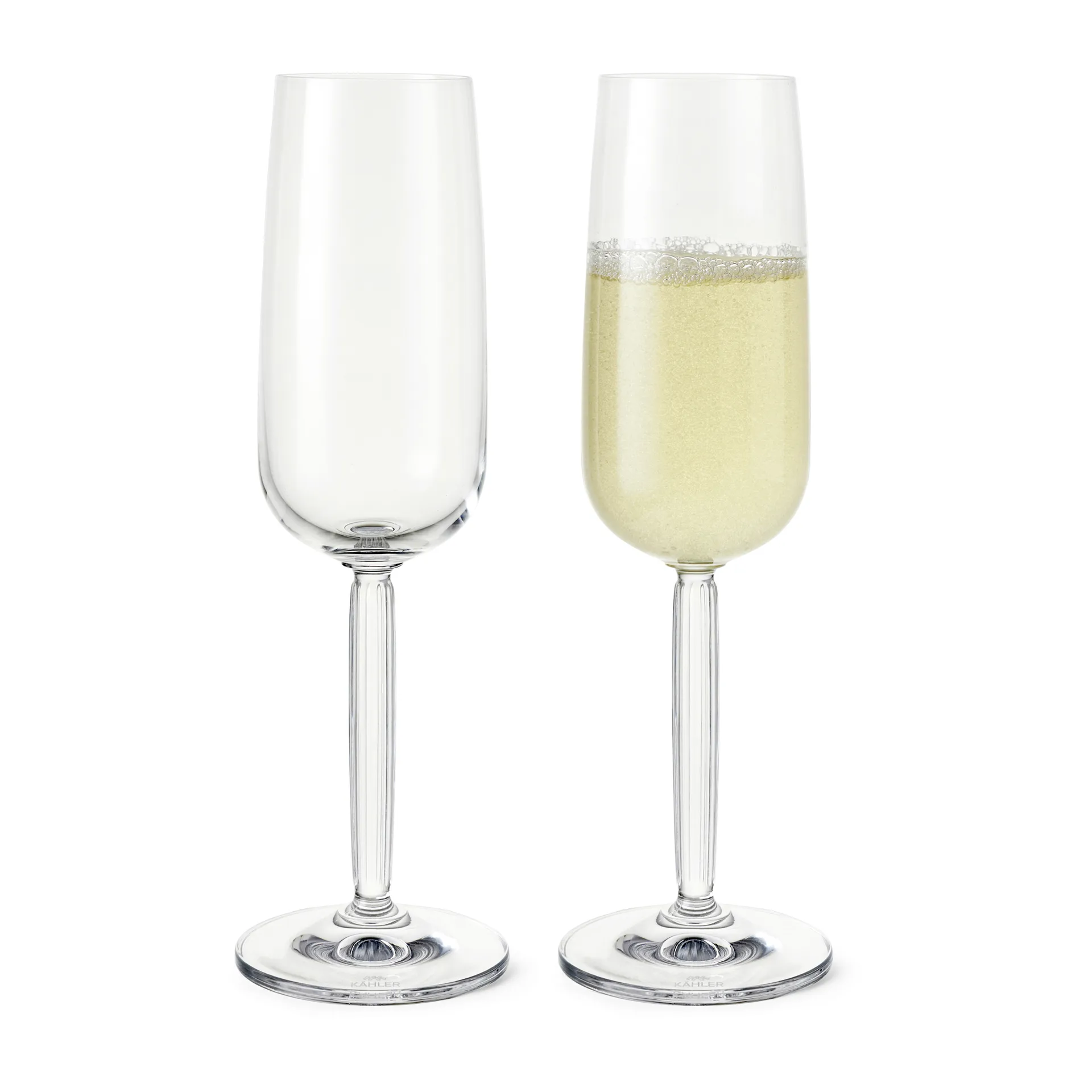 Kähler - Hammershøi Champagneglas 24 cl klar 2 stk