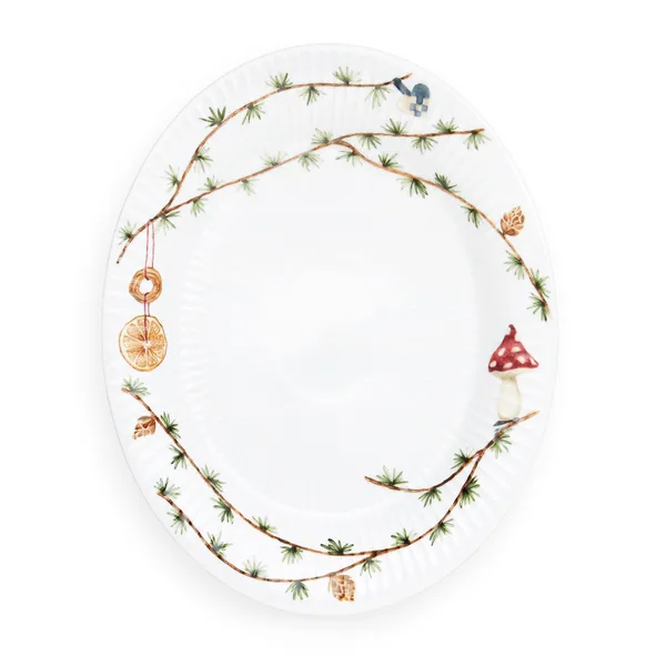 Hammershøi Christmas ovalt fat, 22,5x28,5 cm