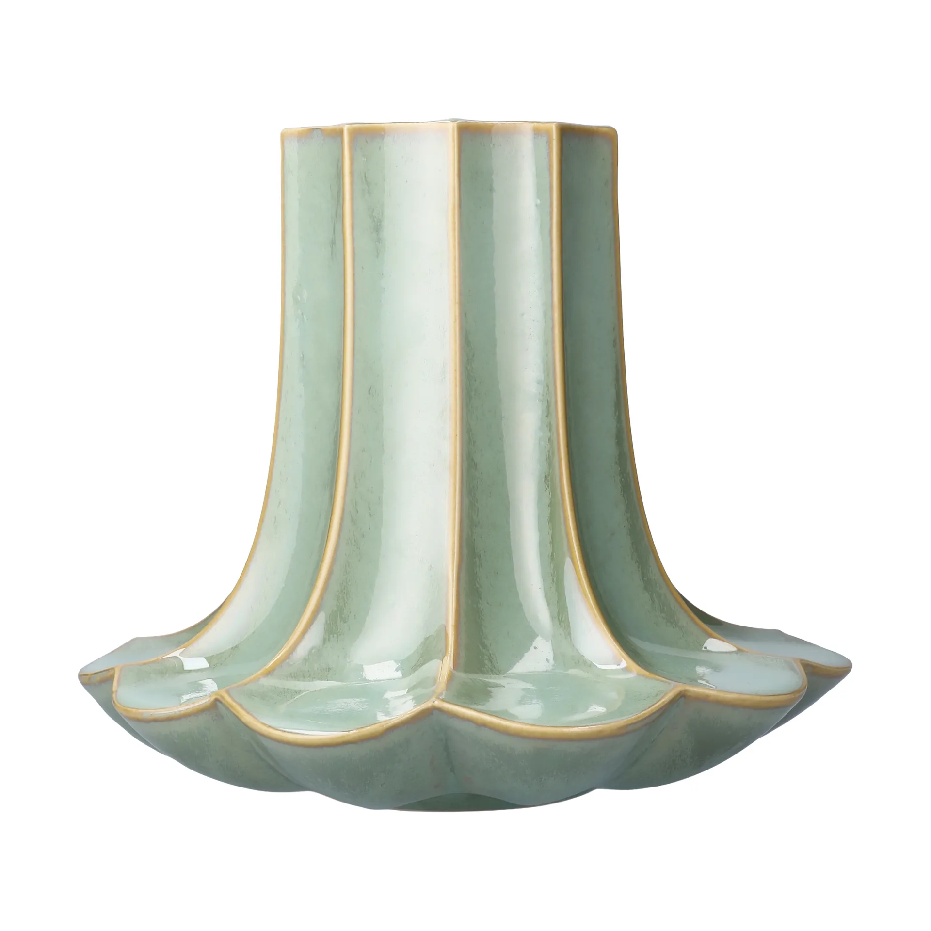 Kähler Vase Kantarell Vert, 20,5 cm