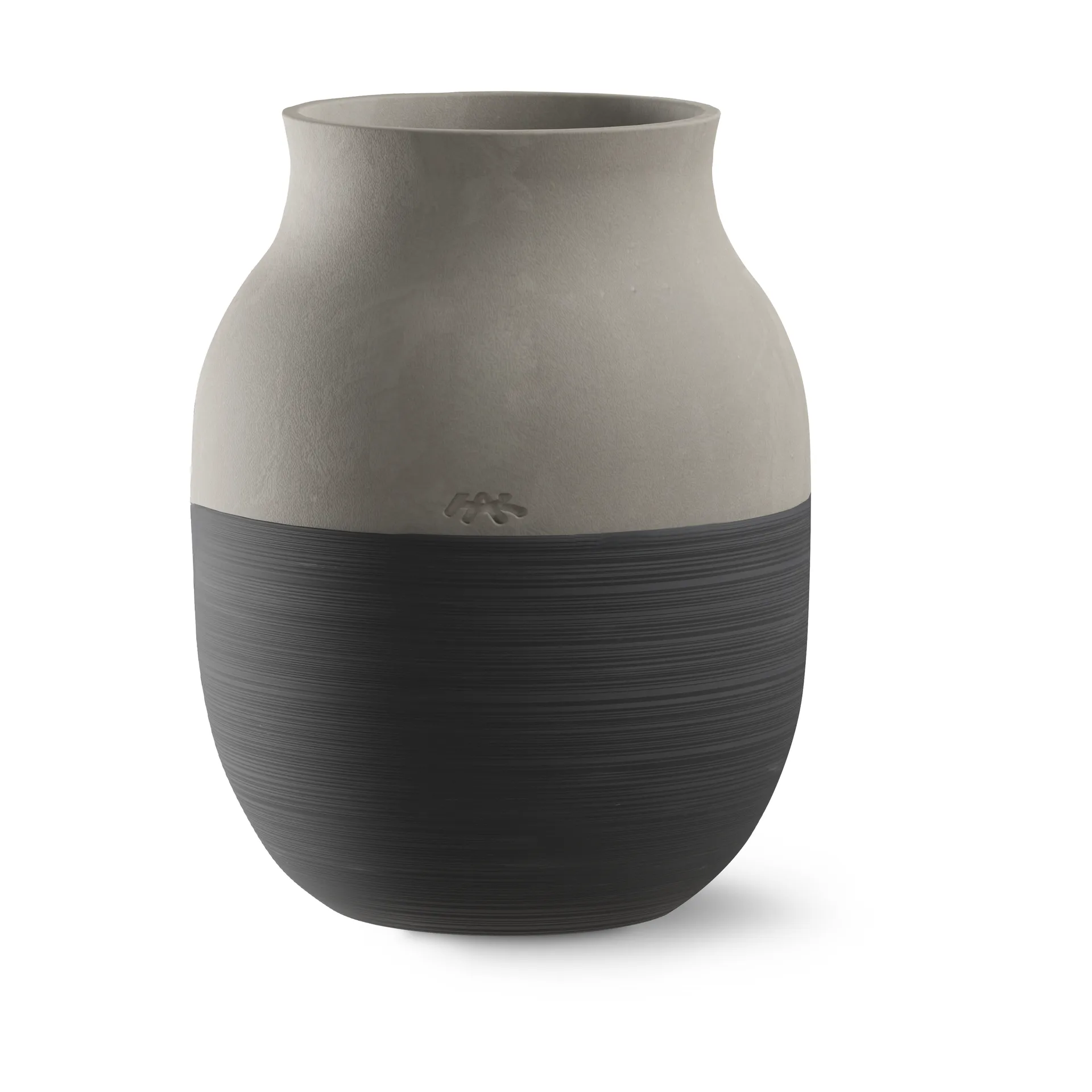 Kähler Vase Omaggio Circulare H20 cm Anthracite Gris