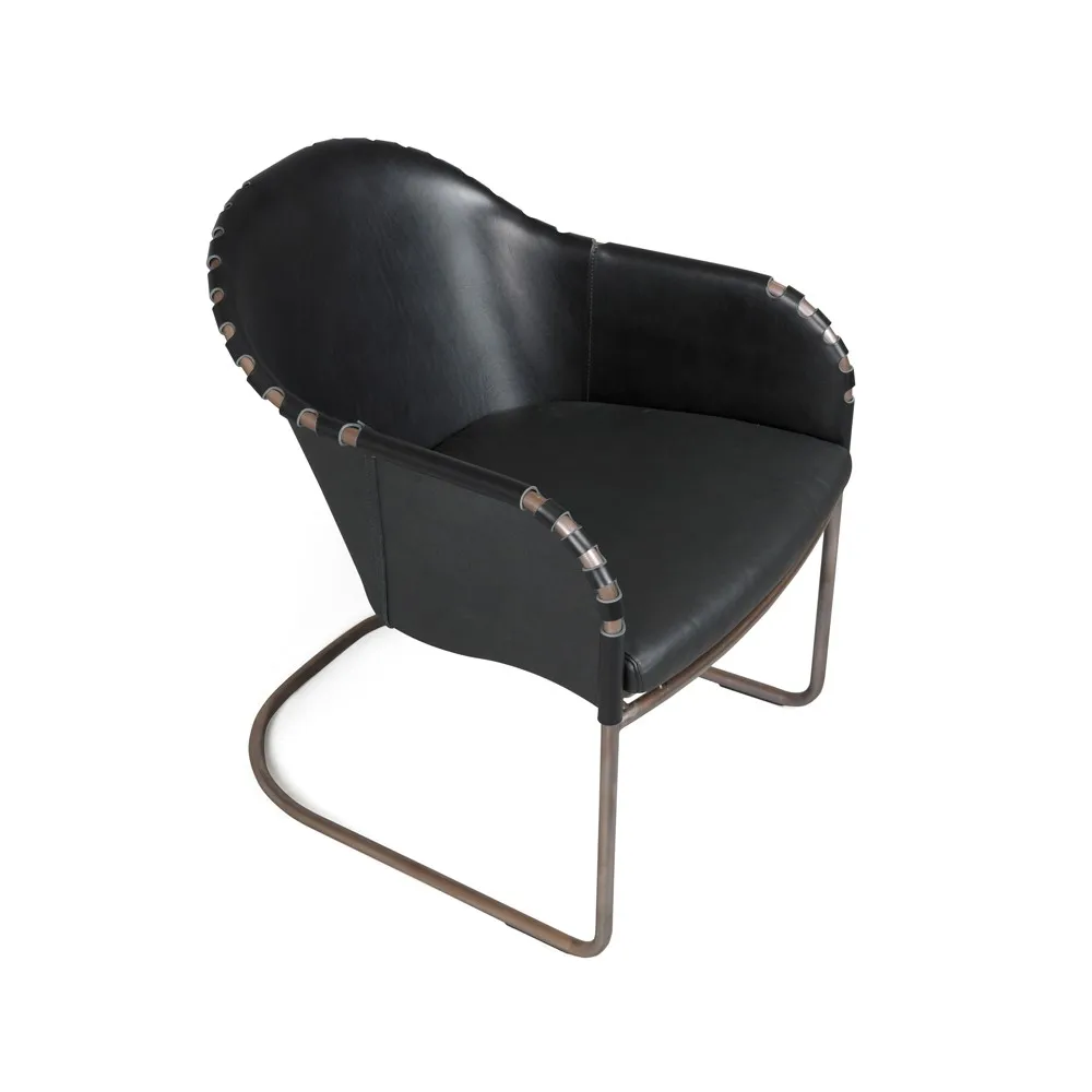 Källemo Fauteuil Ingo Noir-traité cuivre