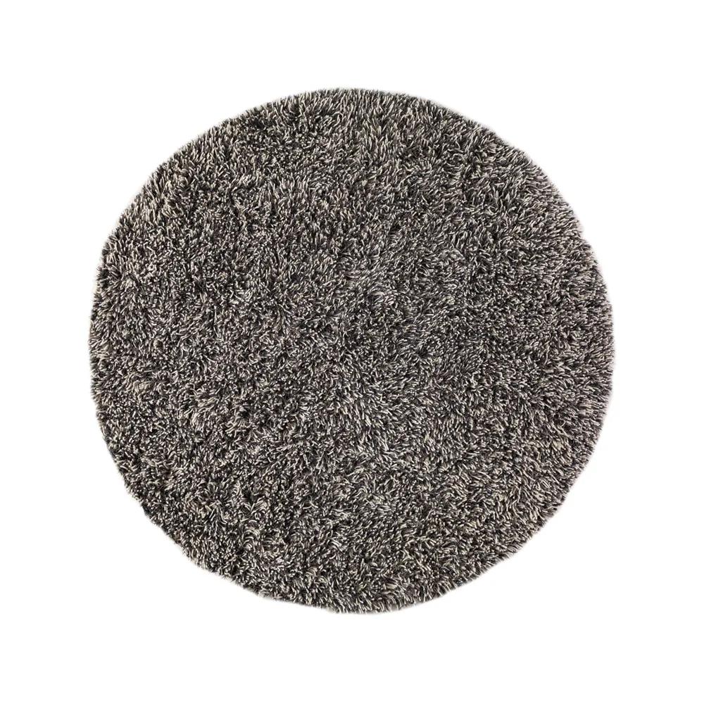 Kateha Tapis Shaggy rond white/charcoal,