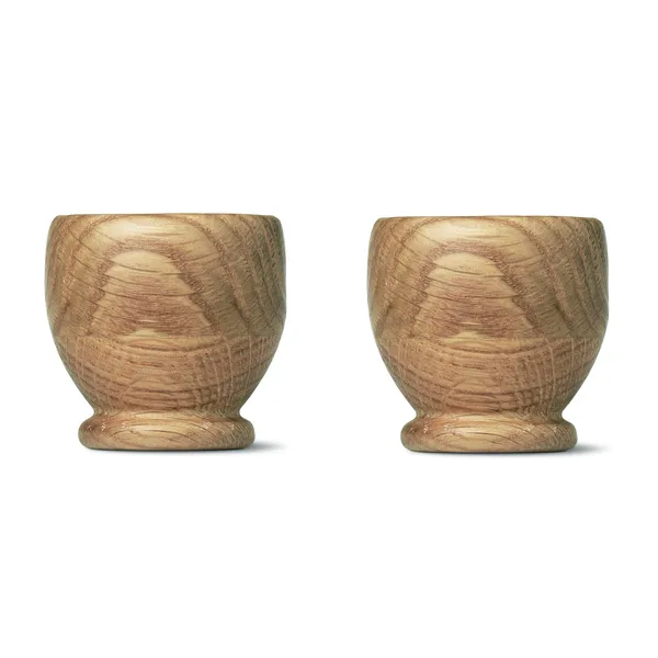 Kay Bojesen äggkopp ek, 2-pack, Ek