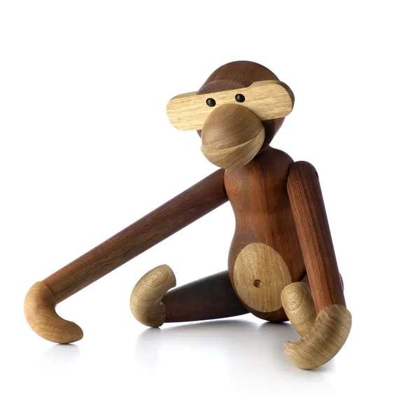 Kay Bojesen apa stor, teak-limbaträ