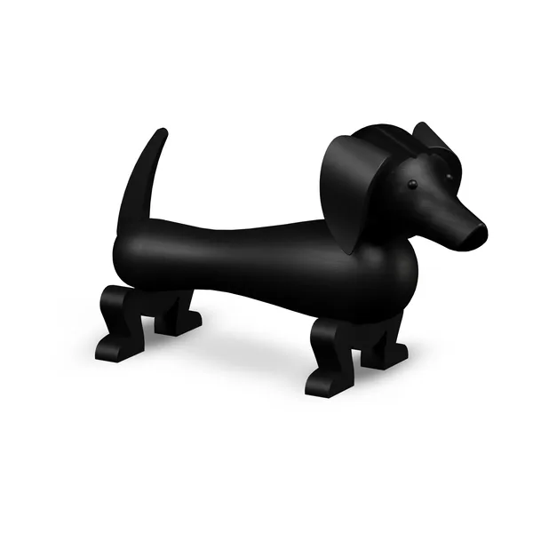 Kay Bojesen hund 28,5 cm, Mörkbetsad ek