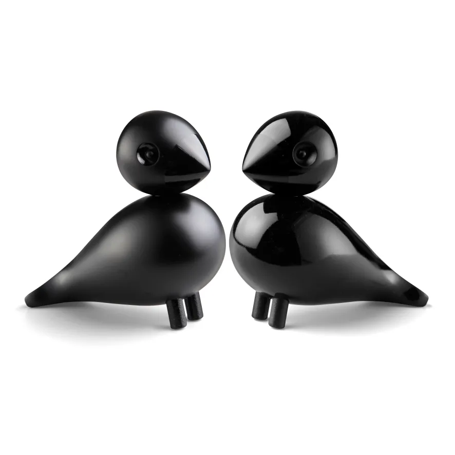 Kay Bojesen Denmark Lovebirds Kay Bojesen lot de 2 Noir, Lot de 2