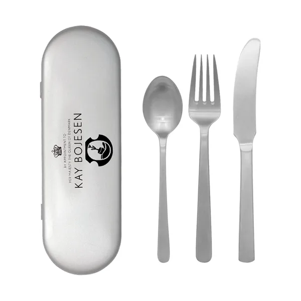 Grand Prix bestickset resekit 3 delar, Matte steel