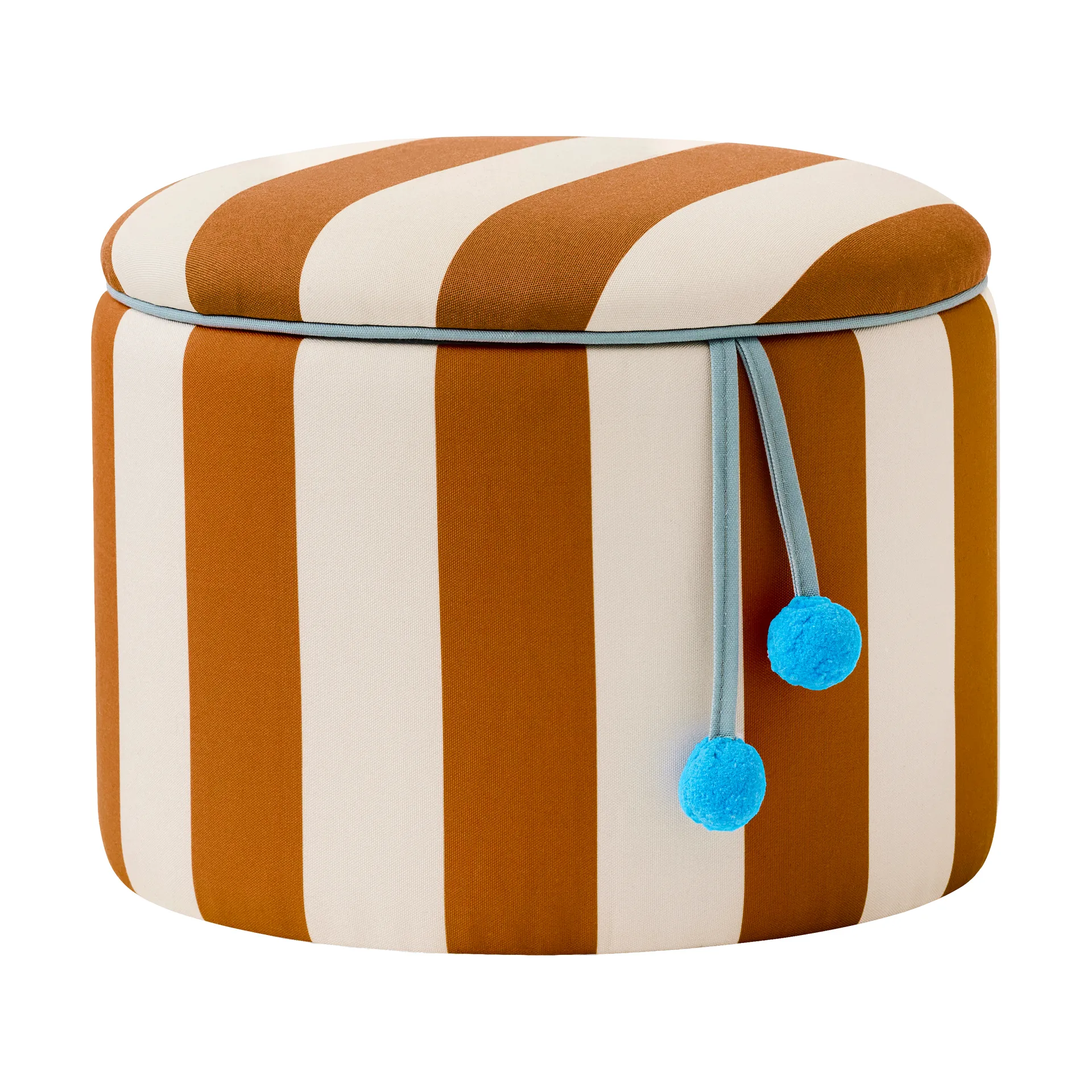 Kid's Concept Pouf cylindre avec rangement Brun, Ø40x30,5 cm