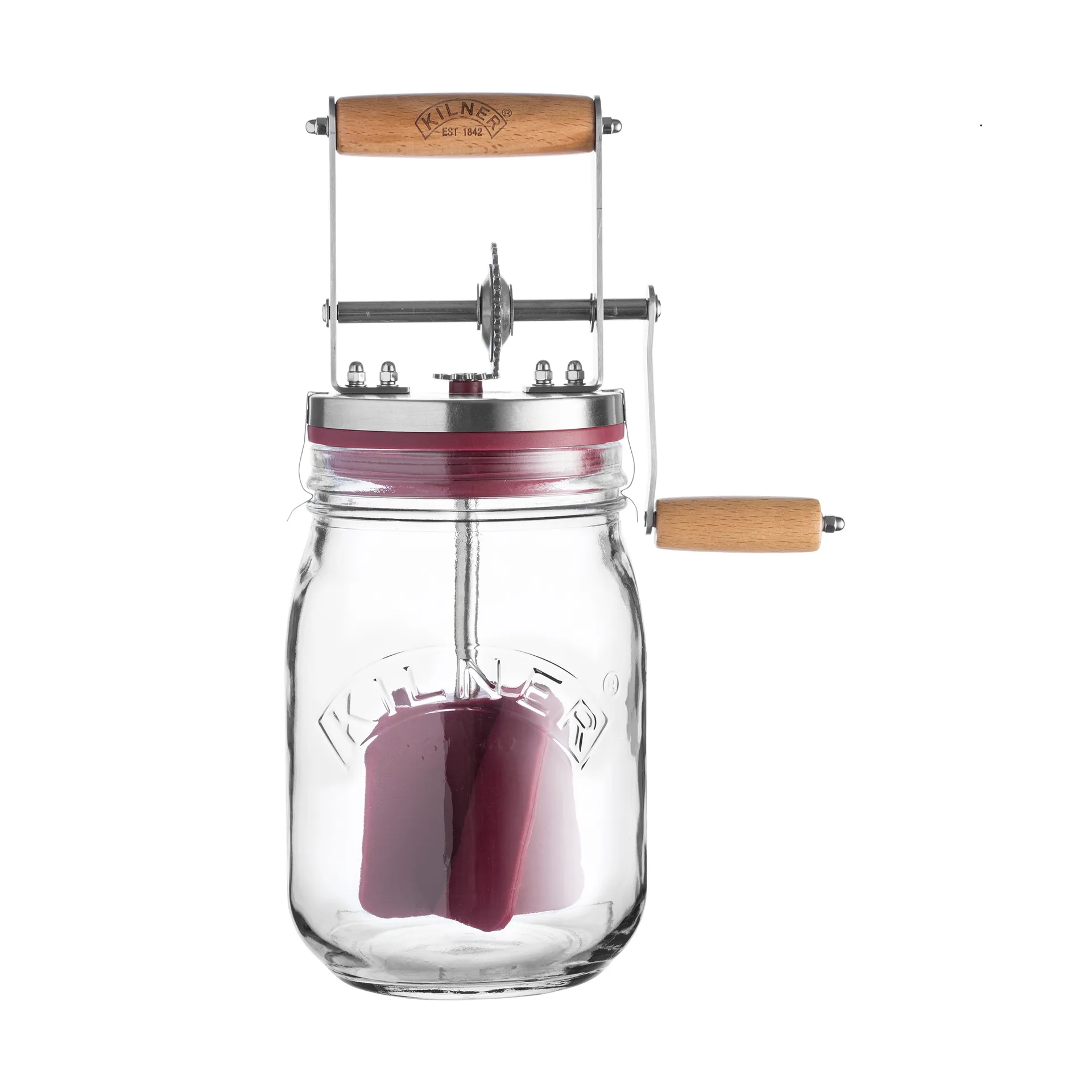 Kilner Baratte à beurre Kilner Transparent-rouge, 1 L