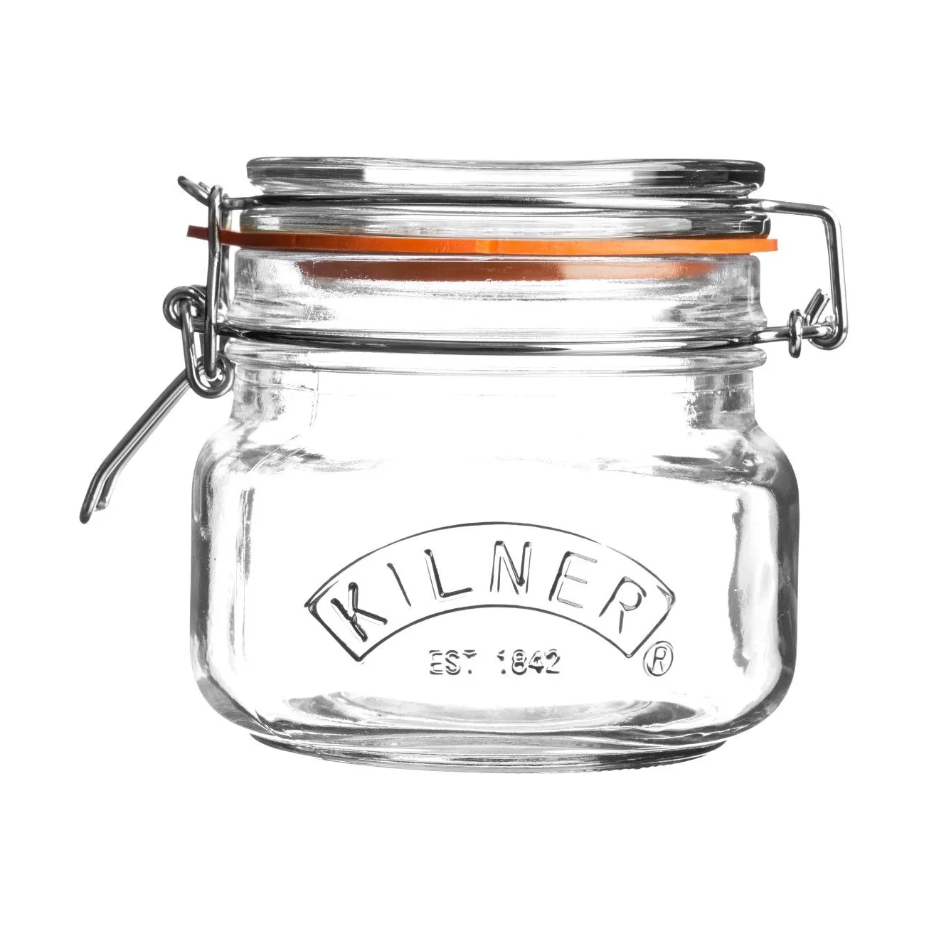 Kilner Bocal carré avec bouchon mécanique Kilner Transparent, 0,5 L