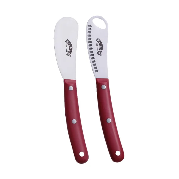 Kilner smörkniv set, Röd-rostfritt stål