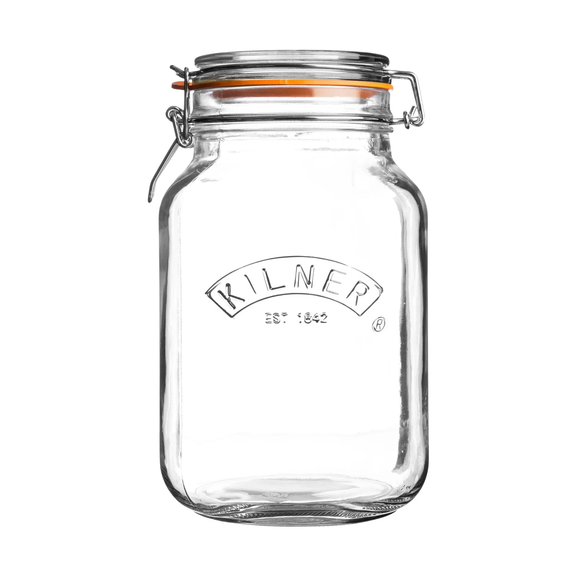 Kilner Kilner sylteglas firkantet med bøjle Klar, 1,5 L