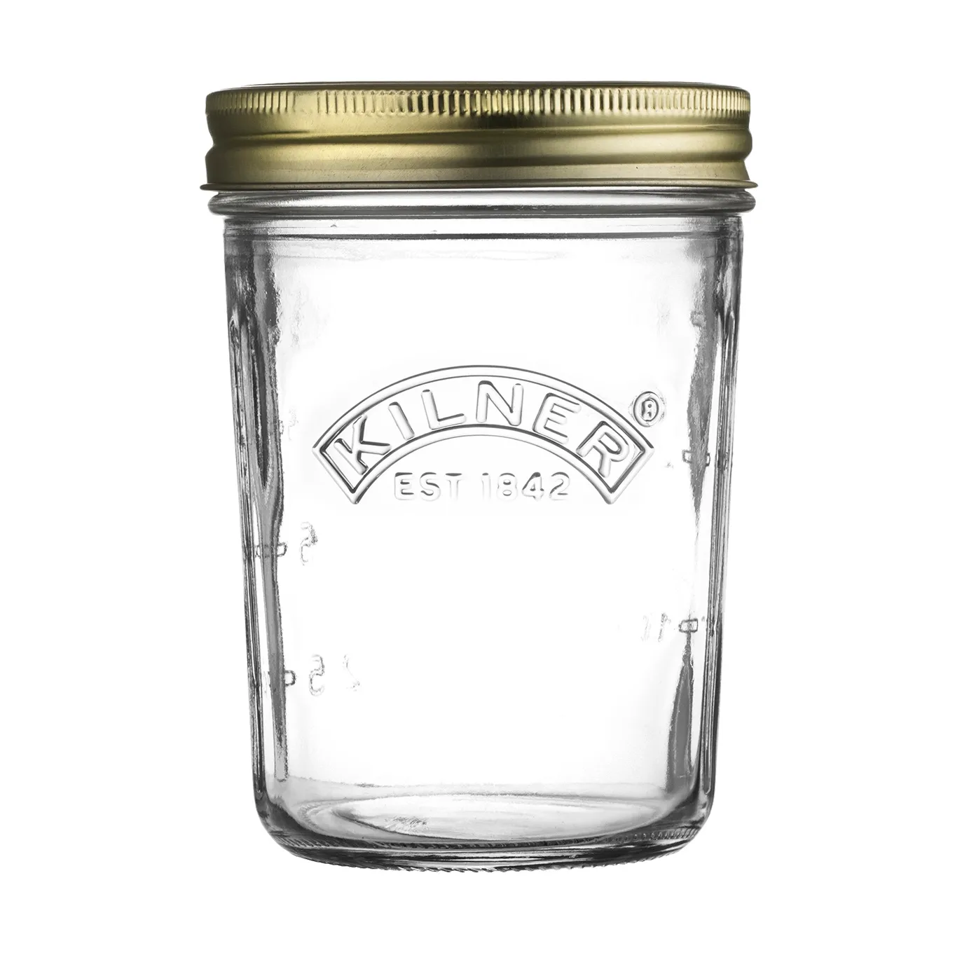Kilner Kilner WIDE sylteglas Klar-guld, 350 ml