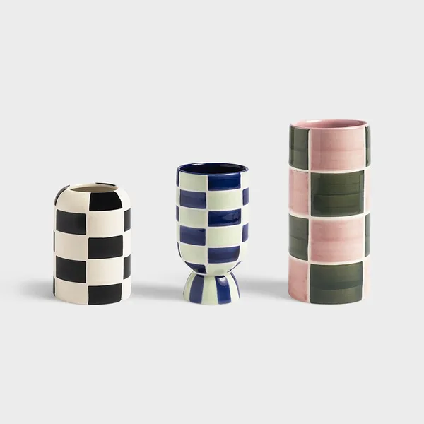 Carré vas set of 3 multi, Multi